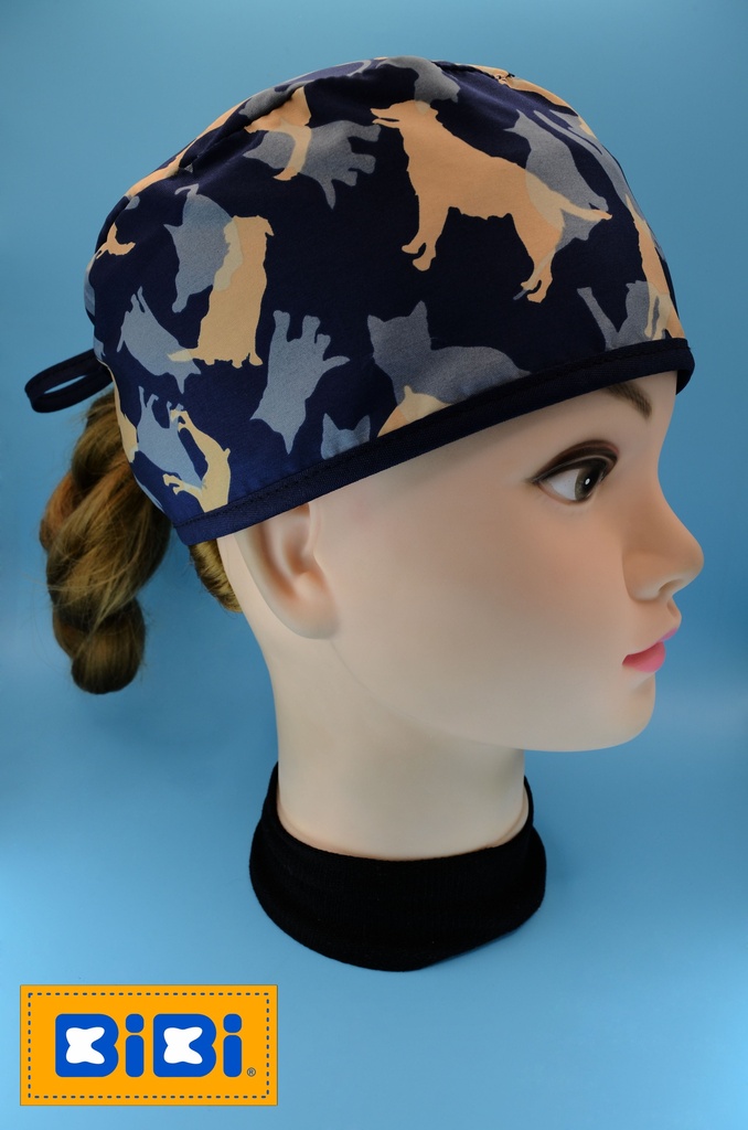 Camuflaje Perros y Gatos (Gorro Corto (Medidas: 9.5 cm de altura, 58 cm de circunferencia, con cintas para amarrar))
