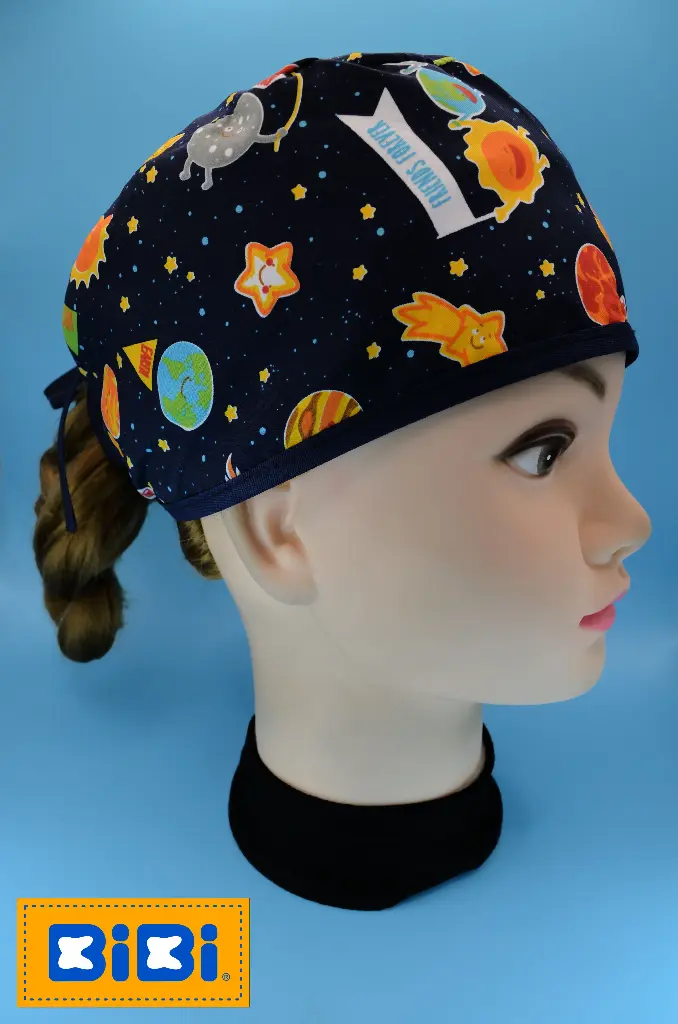 Planetas divertidos (Gorro Corto (Medidas: 9.5 cm de altura, 58 cm de circunferencia, con cintas para amarrar))