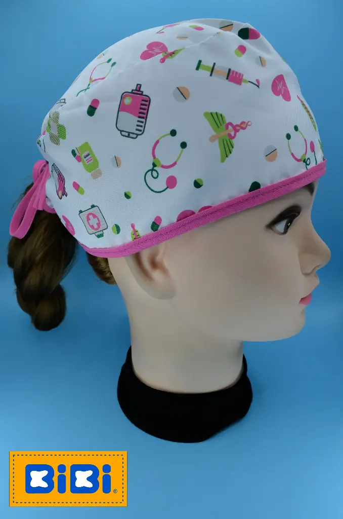 Medicina, fondo blanco, logos rosa y verde