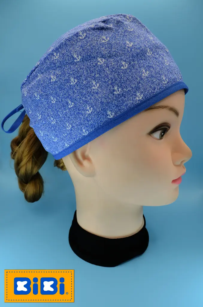 Anclas (Gorro Corto (Medidas: 9.5 cm de altura, 58 cm de circunferencia, con cintas para amarrar))