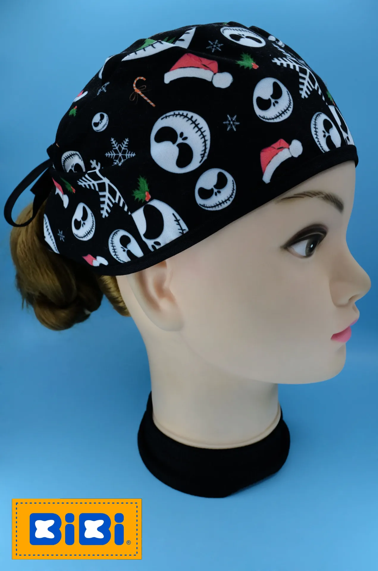 Jack navidad (Gorro Corto (Medidas: 9.5 cm de altura, 58 cm de circunferencia, con cintas para amarrar))