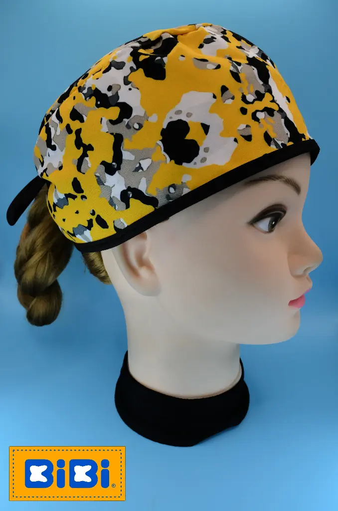Camuflaje naranja (Gorro Corto (Medidas: 9.5 cm de altura, 58 cm de circunferencia, con cintas para amarrar))