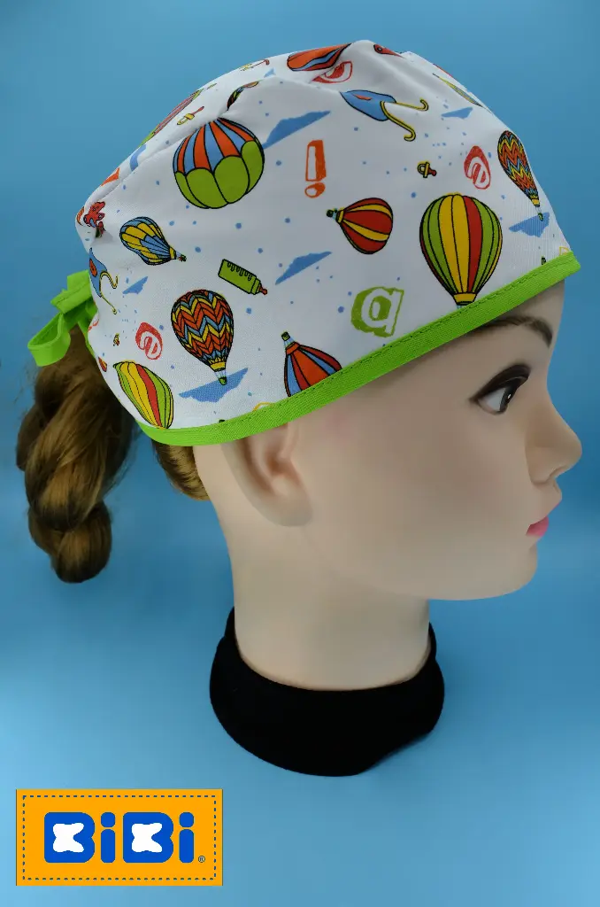 Globos aerostáticos (Gorro Corto (Medidas: 9.5 cm de altura, 58 cm de circunferencia, con cintas para amarrar))