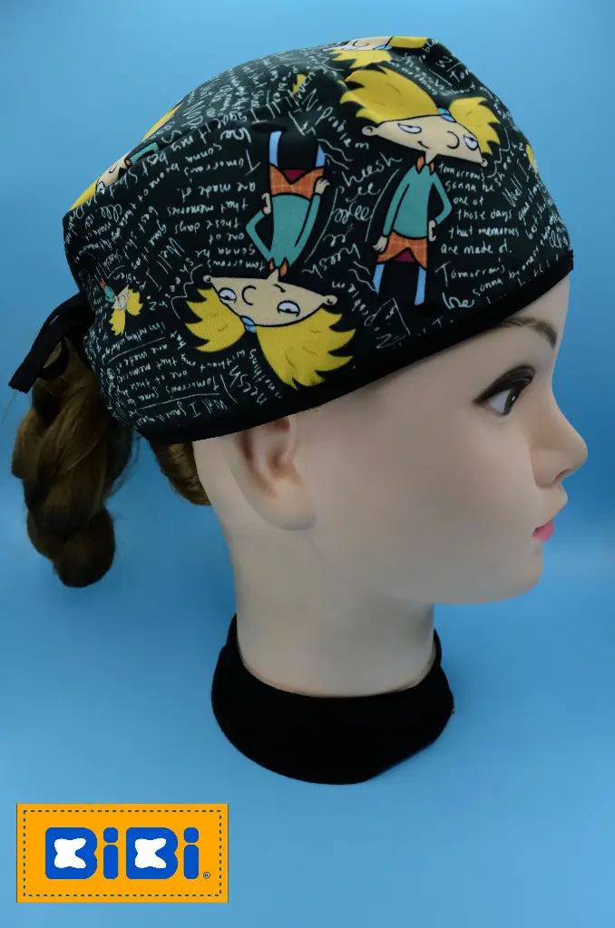 Hey Arnold genio (Gorro Corto (Medidas: 9.5 cm de altura, 58 cm de circunferencia, con cintas para amarrar))