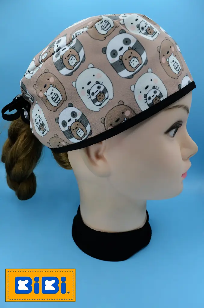 Escandalosos, fondo café (Gorro Corto (Medidas: 9.5 cm de altura, 58 cm de circunferencia, con cintas para amarrar))