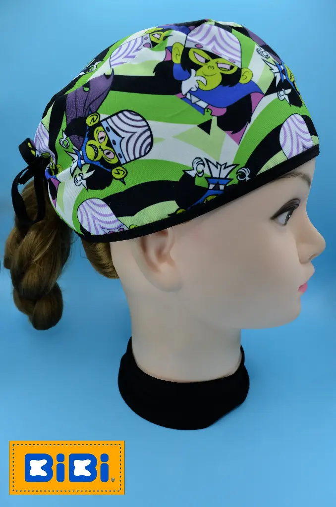 Mojojojo (Gorro Corto (Medidas: 9.5 cm de altura, 58 cm de circunferencia, con cintas para amarrar))