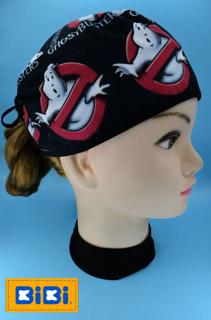 Ghostbusters logo (Gorro Corto (Medidas: 9.5 cm de altura, 58 cm de circunferencia, con cintas para amarrar))