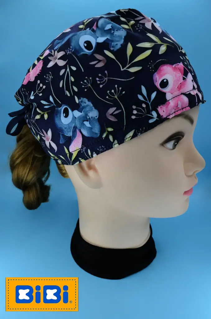 Stitch y Angel, fondo azul marino