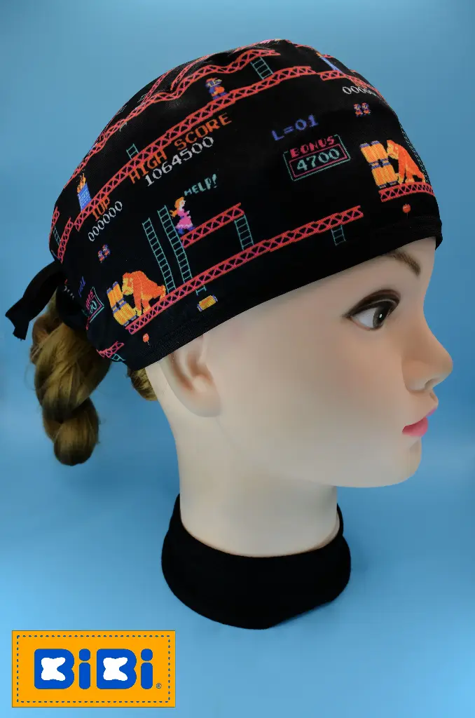 Donkey Kong (Gorro Corto (Medidas: 9.5 cm de altura, 58 cm de circunferencia, con cintas para amarrar))