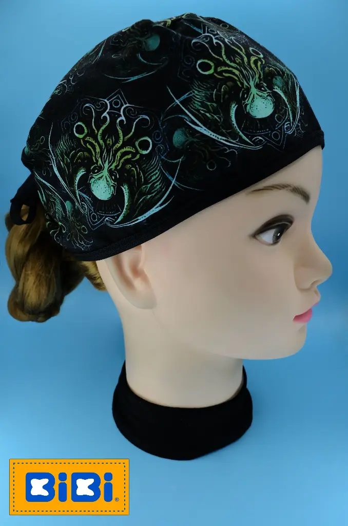 Kraken (Gorro Corto (Medidas: 9.5 cm de altura, 58 cm de circunferencia, con cintas para amarrar))