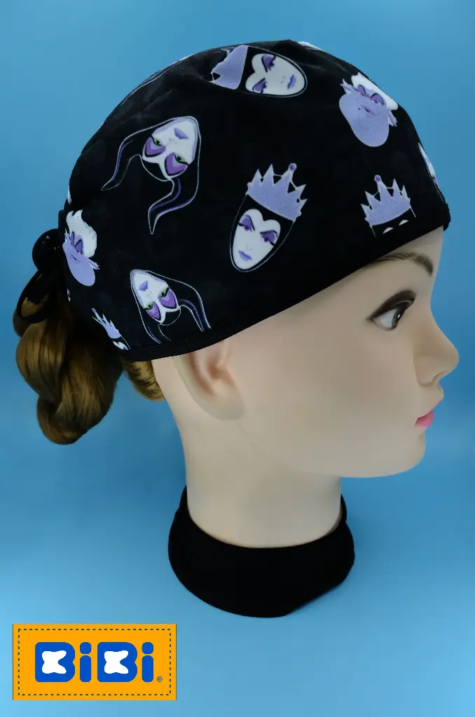 Villanas caras (Gorro Corto (Medidas: 9.5 cm de altura, 58 cm de circunferencia, con cintas para amarrar))
