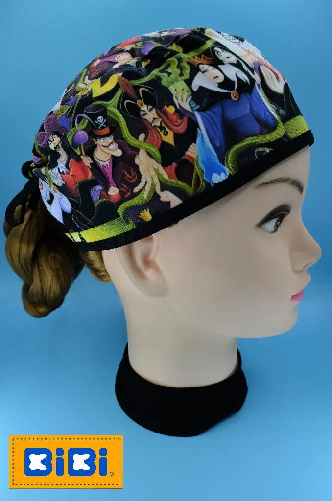 Villanos (Gorro Corto (Medidas: 9.5 cm de altura, 58 cm de circunferencia, con cintas para amarrar))