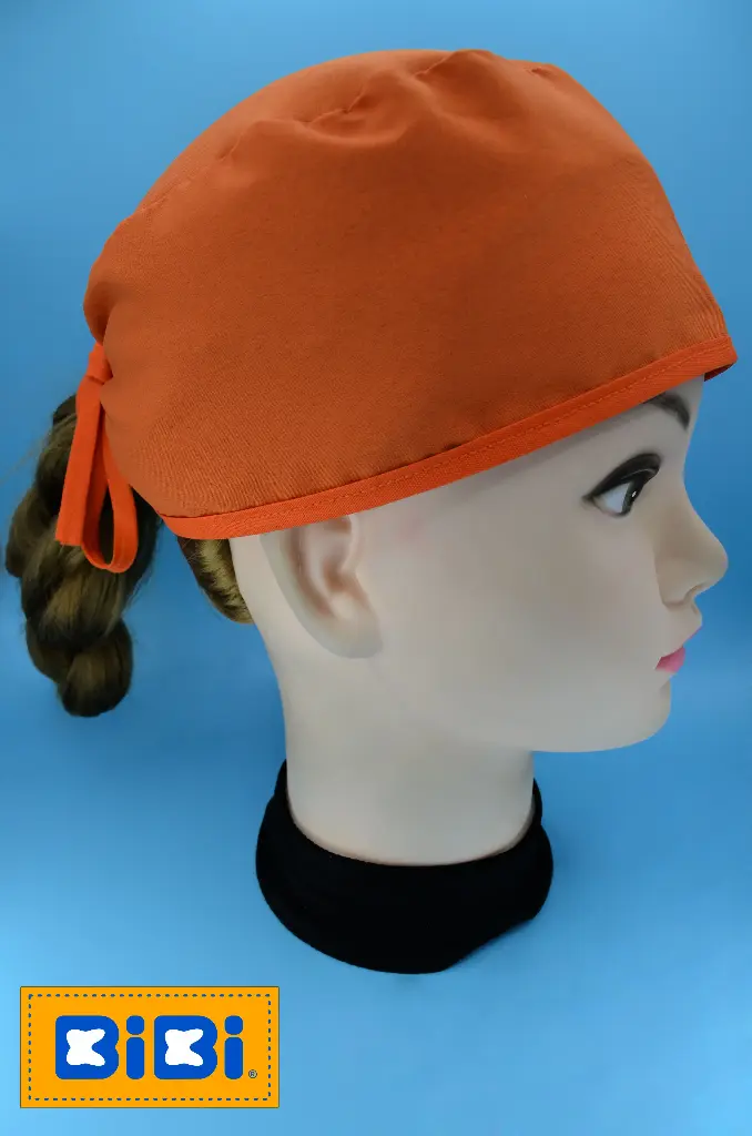 Naranja (Gorro Corto (Medidas: 9.5 cm de altura, 58 cm de circunferencia, con cintas para amarrar))