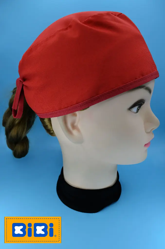 Rojo (Gorro Corto (Medidas: 9.5 cm de altura, 58 cm de circunferencia, con cintas para amarrar))