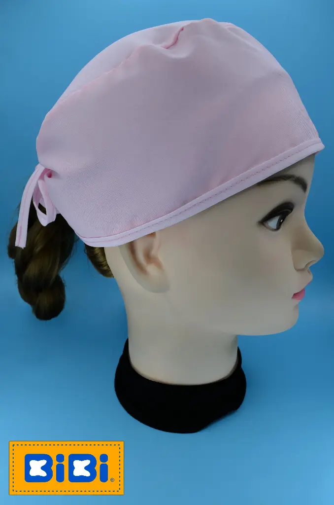 Rosa Pastel (Gorro Corto (Medidas: 9.5 cm de altura, 58 cm de circunferencia, con cintas para amarrar))