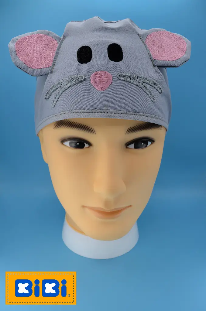 Ratón de los Dientes (Gorro Corto (Medidas: 9.5 cm de altura, 58 cm de circunferencia, con cintas para amarrar))