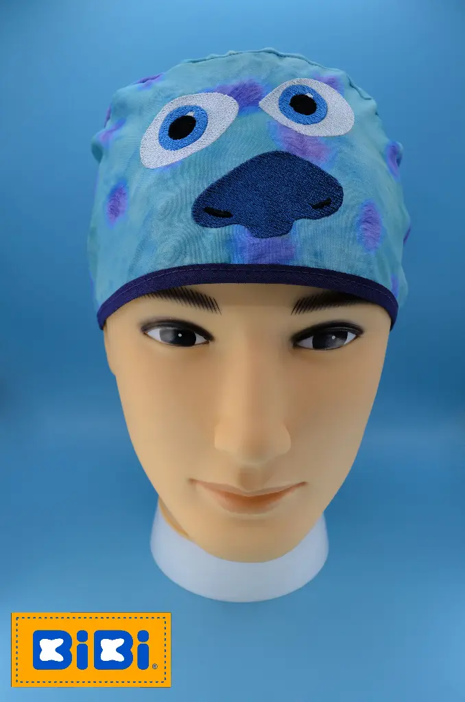 Sulley (Gorro Corto (Medidas: 9.5 cm de altura, 58 cm de circunferencia, con cintas para amarrar))