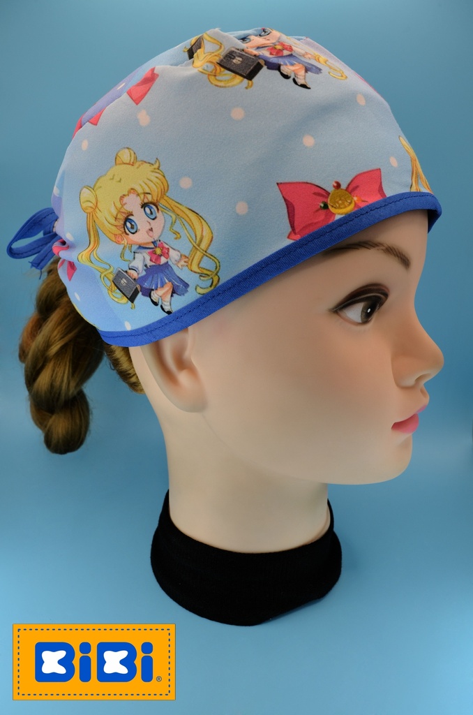 Sailor Moon (Gorro Corto (Medidas: 9.5 cm de altura, 58 cm de circunferencia, con cintas para amarrar))