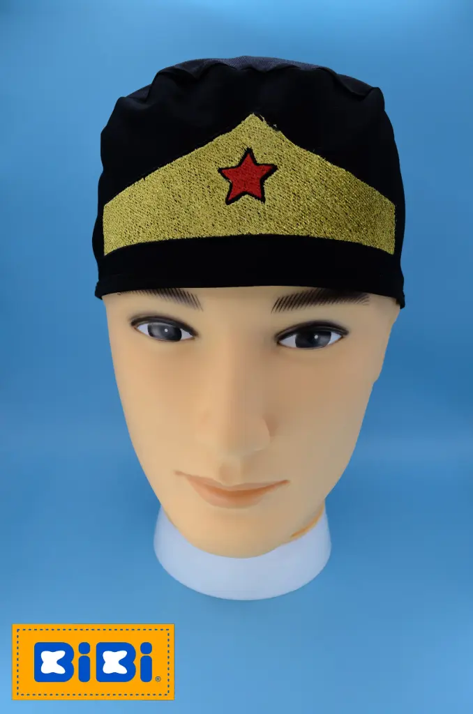 WW tiara (Gorro Corto (Medidas: 9.5 cm de altura, 58 cm de circunferencia, con cintas para amarrar))