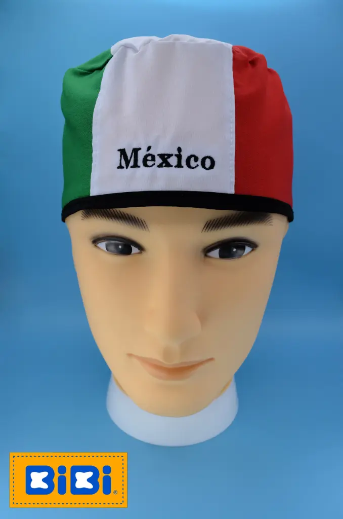 México (Gorro Corto (Medidas: 9.5 cm de altura, 58 cm de circunferencia, con cintas para amarrar))