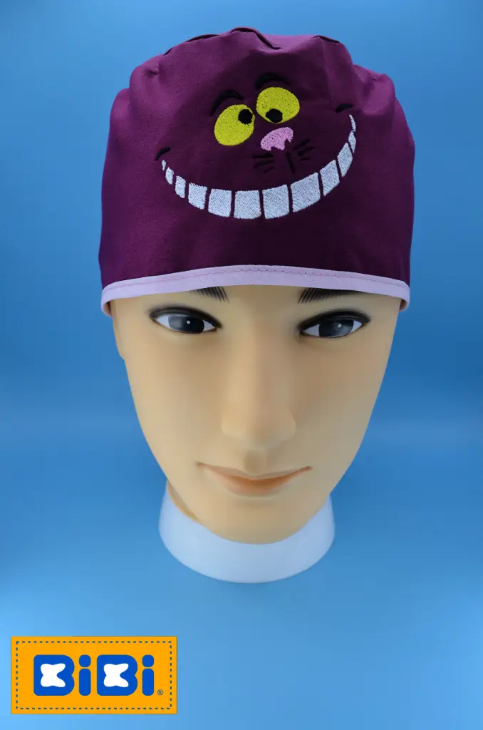 Gato sonrisa (Gorro Corto (Medidas: 9.5 cm de altura, 58 cm de circunferencia, con cintas para amarrar))