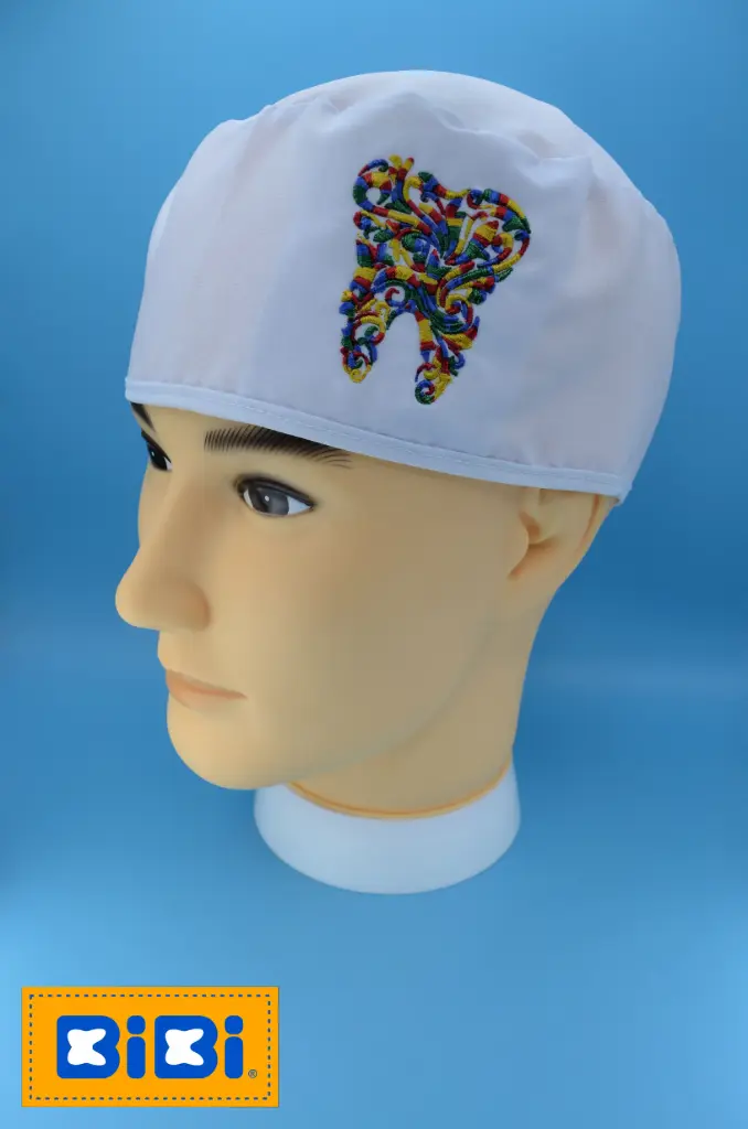 Diente colores (Gorro Corto (Medidas: 9.5 cm de altura, 58 cm de circunferencia, con cintas para amarrar))