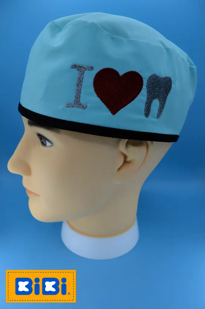 I ♥ diente (Gorro Corto (Medidas: 9.5 cm de altura, 58 cm de circunferencia, con cintas para amarrar))