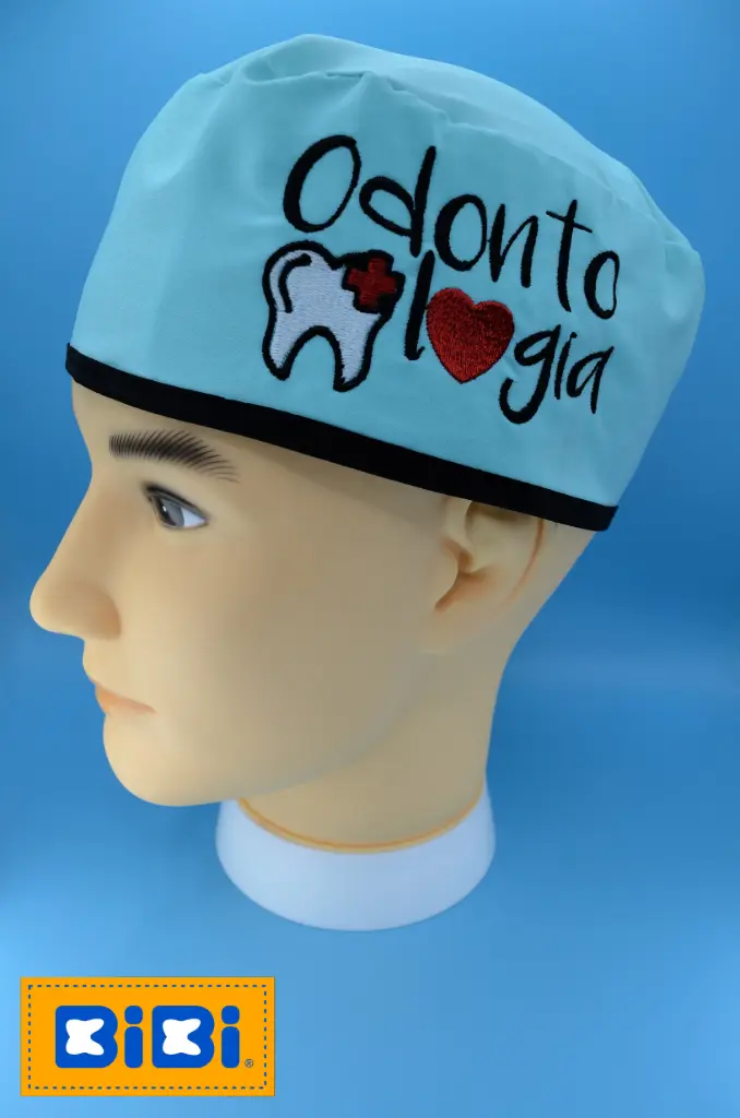 Odontología (Gorro Corto (Medidas: 9.5 cm de altura, 58 cm de circunferencia, con cintas para amarrar))