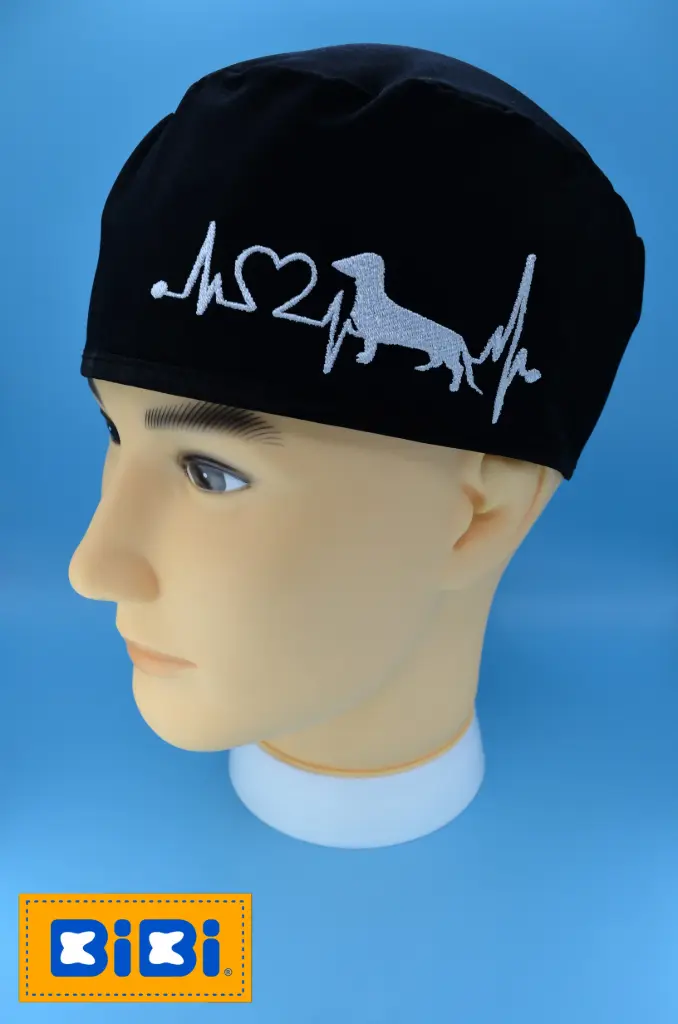 Electrocardiograma vet (Gorro Corto (Medidas: 9.5 cm de altura, 58 cm de circunferencia, con cintas para amarrar))