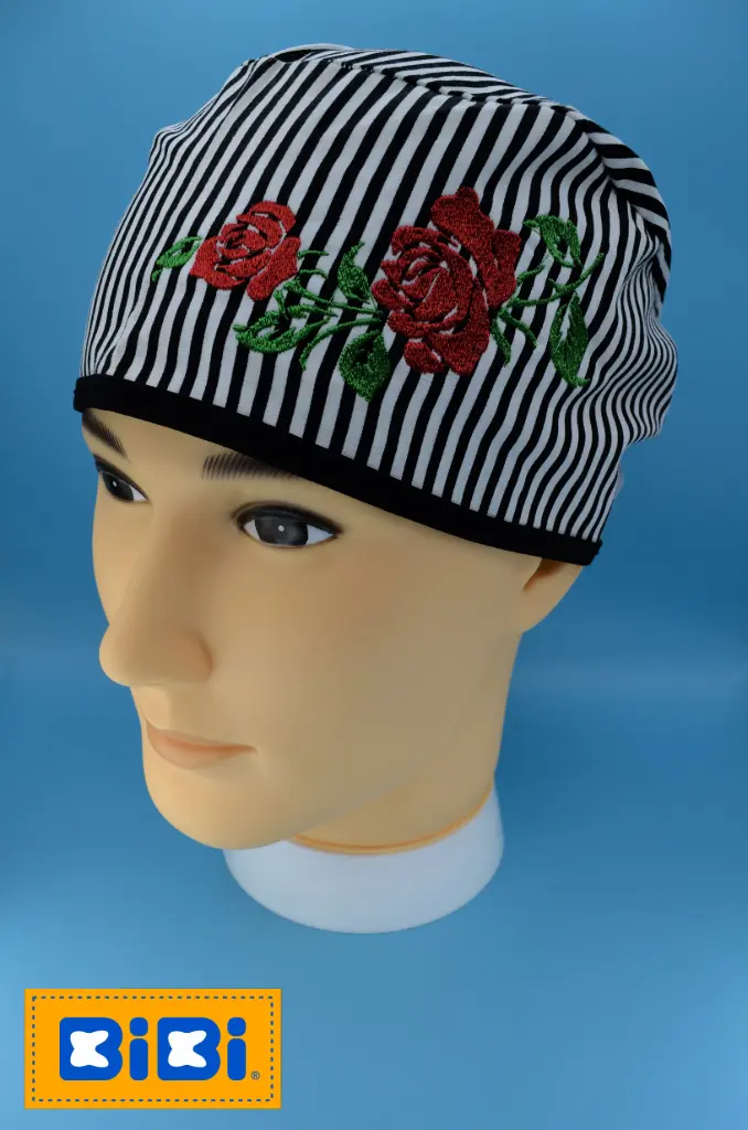 Rosas, fondo rayado