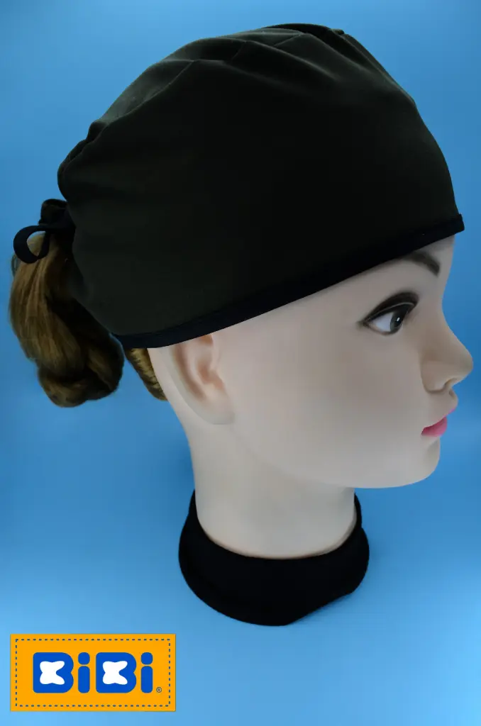 Gris Oscuro (Gorro Corto (Medidas: 9.5 cm de altura, 58 cm de circunferencia, con cintas para amarrar))