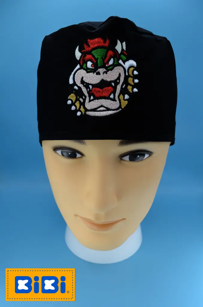 Bowser (Gorro Corto (Medidas: 9.5 cm de altura, 58 cm de circunferencia, con cintas para amarrar))