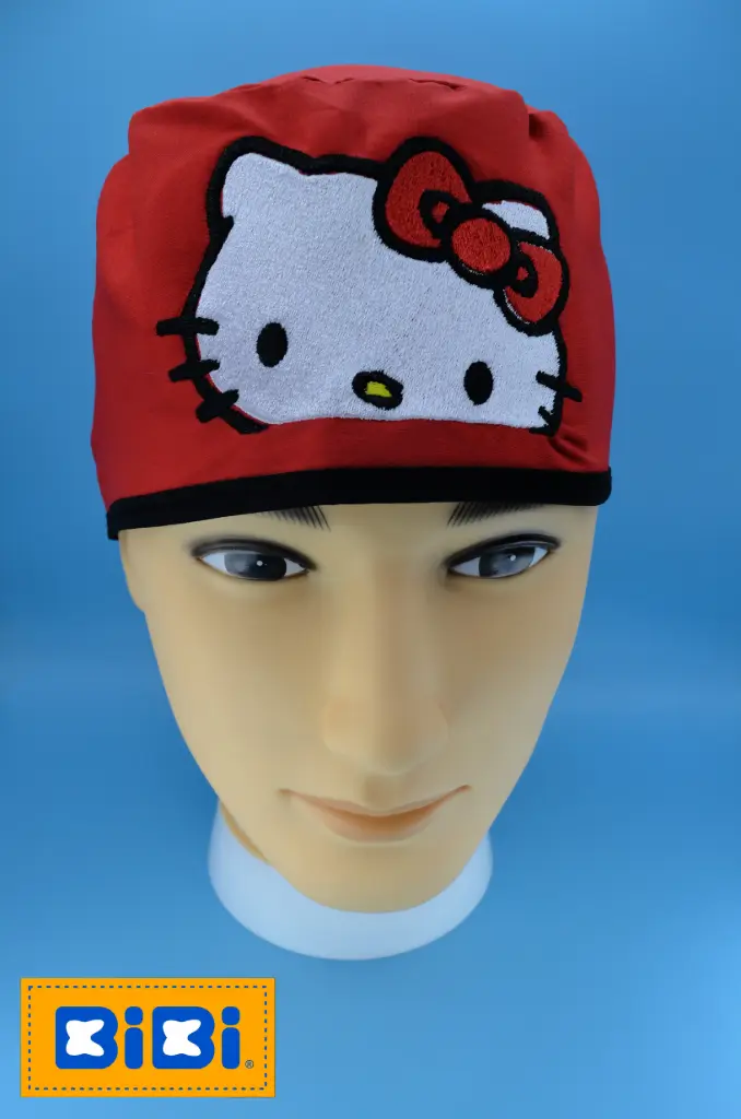 Hello Kitty (Gorro Corto (Medidas: 9.5 cm de altura, 58 cm de circunferencia, con cintas para amarrar))