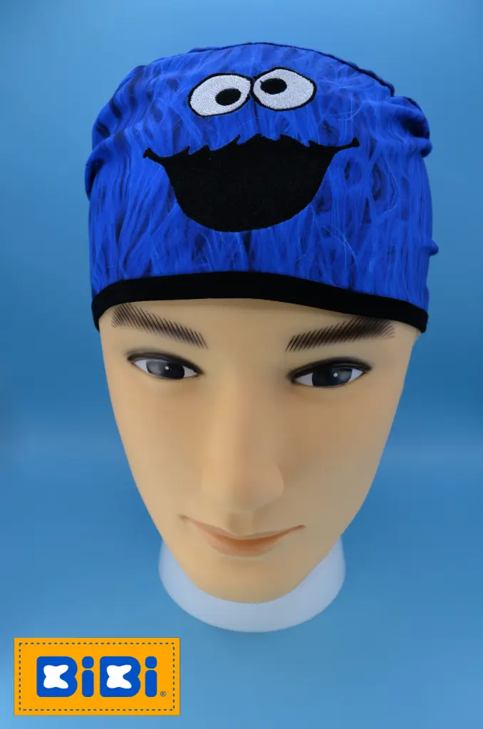Cookie Monster (Gorro Corto (Medidas: 9.5 cm de altura, 58 cm de circunferencia, con cintas para amarrar))