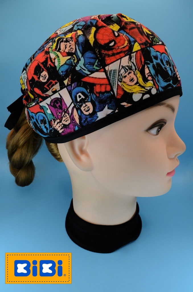 Avengers Comics Cuadros (Gorro Corto (Medidas: 9.5 cm de altura, 58 cm de circunferencia, con cintas para amarrar))
