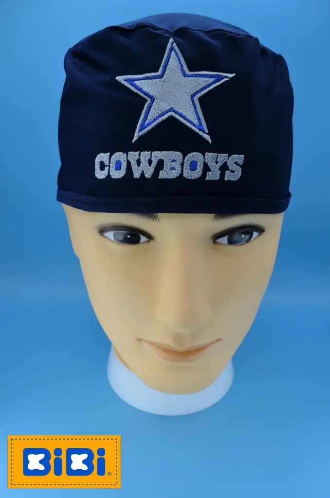 Cowboys azul (Gorro Corto (Medidas: 9.5 cm de altura, 58 cm de circunferencia, con cintas para amarrar))