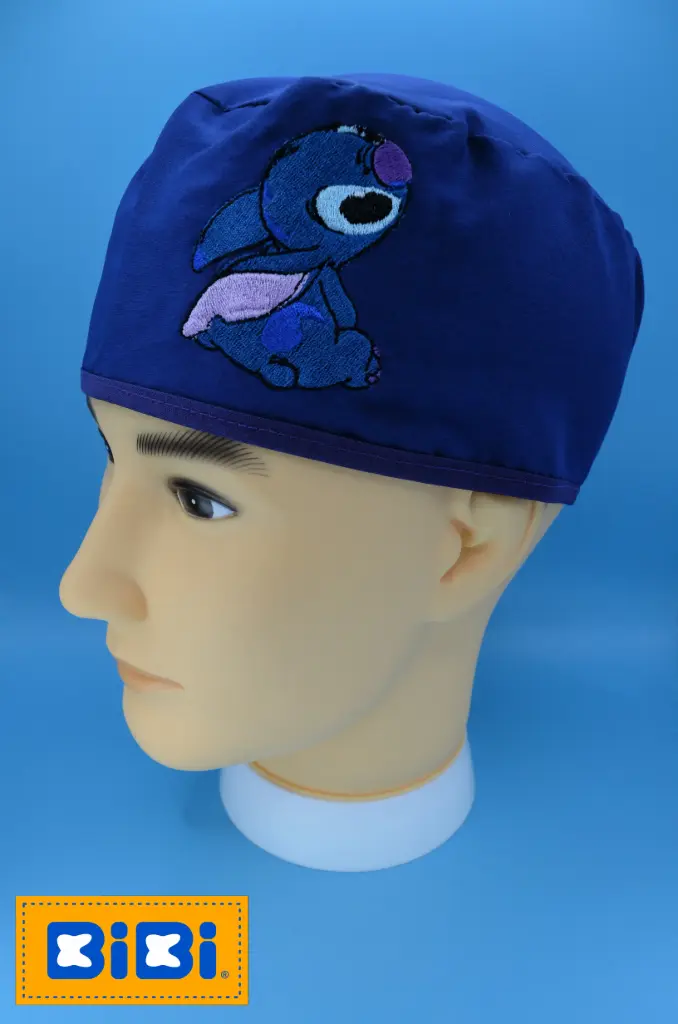 Stitch (Gorro Corto (Medidas: 9.5 cm de altura, 58 cm de circunferencia, con cintas para amarrar))