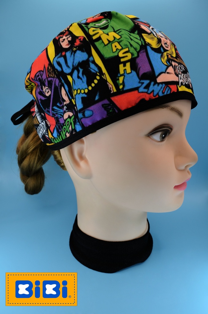 Avengers Comics (Gorro Corto (Medidas: 9.5 cm de altura, 58 cm de circunferencia, con cintas para amarrar))