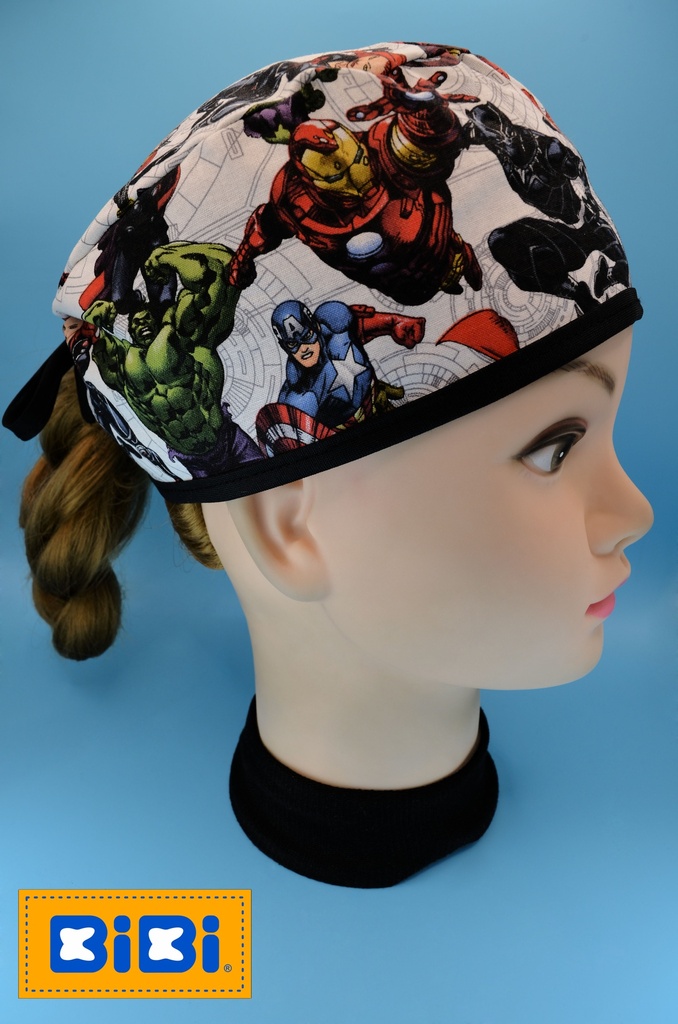 Avengers Figuras Reales (Gorro Corto (Medidas: 9.5 cm de altura, 58 cm de circunferencia, con cintas para amarrar))