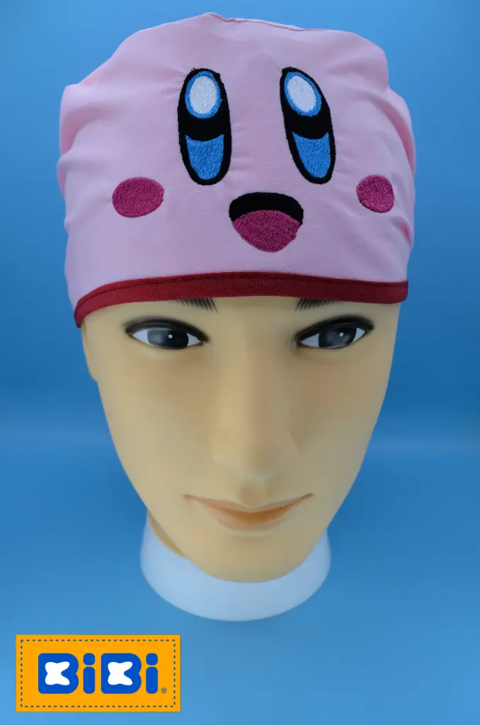 Kirby (Gorro Corto (Medidas: 9.5 cm de altura, 58 cm de circunferencia, con cintas para amarrar))