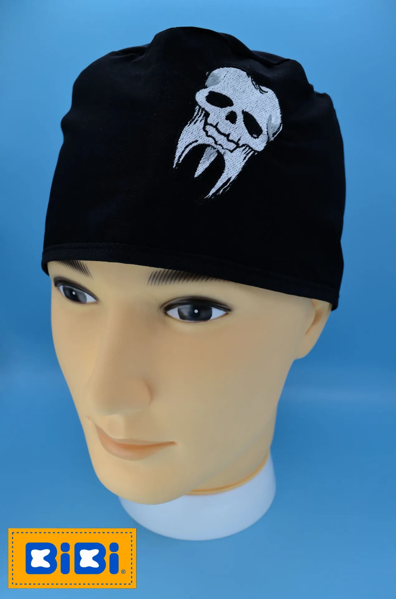 Diente cráneo (Gorro Corto (Medidas: 9.5 cm de altura, 58 cm de circunferencia, con cintas para amarrar))