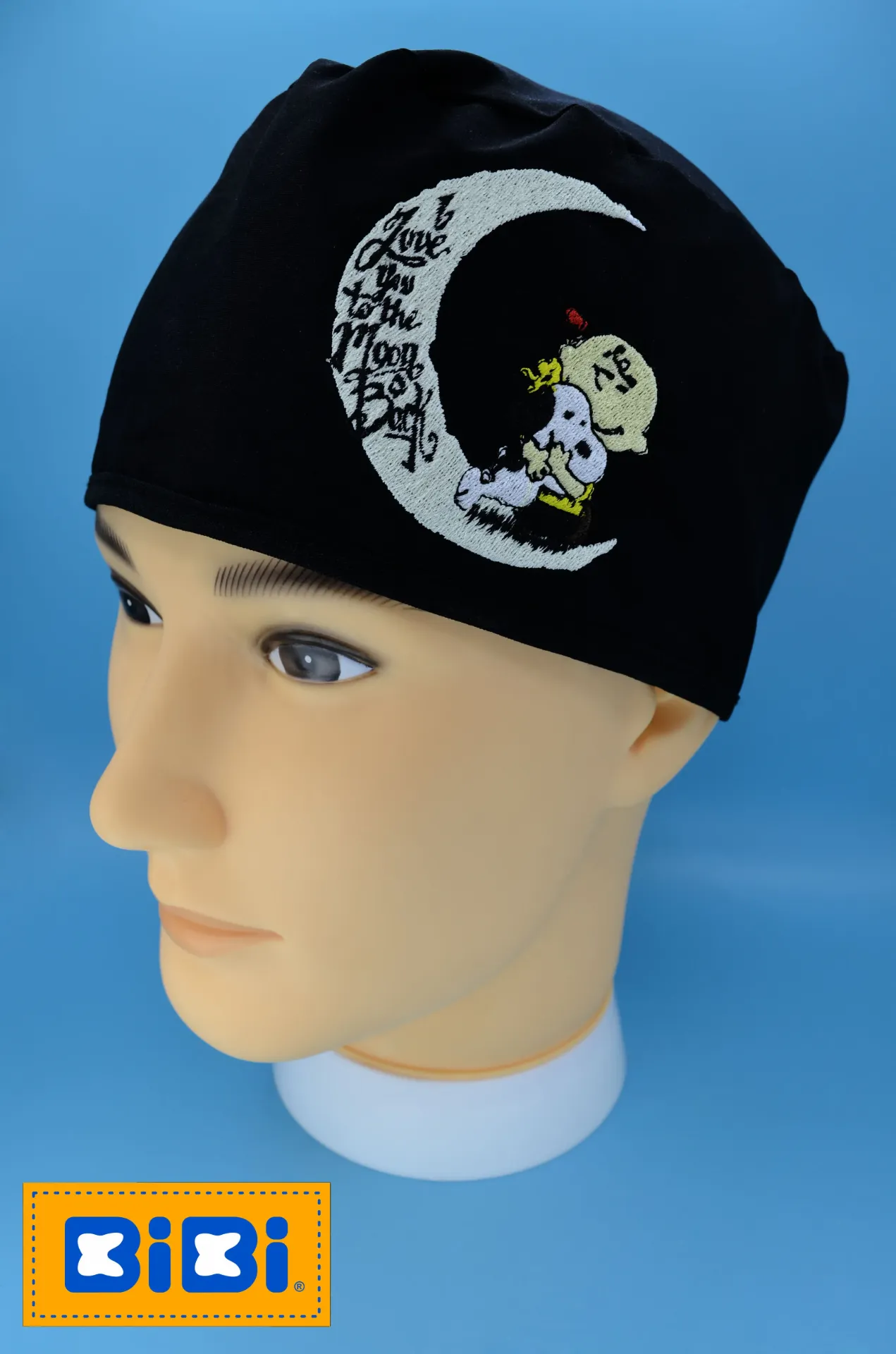 I love you to the moon & back (Gorro Corto (Medidas: 9.5 cm de altura, 58 cm de circunferencia, con cintas para amarrar))