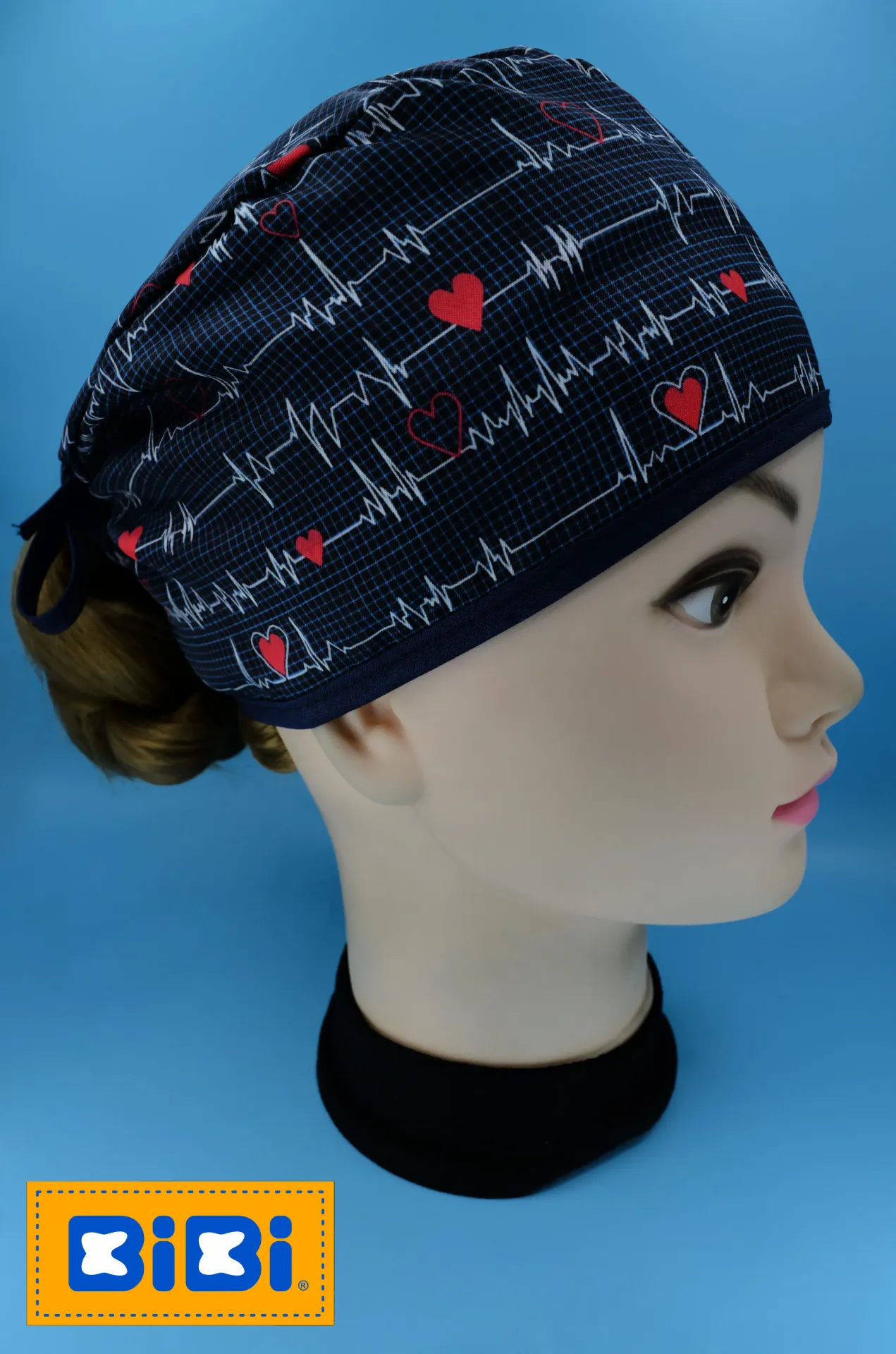 Electrocardiograma, fondo azul