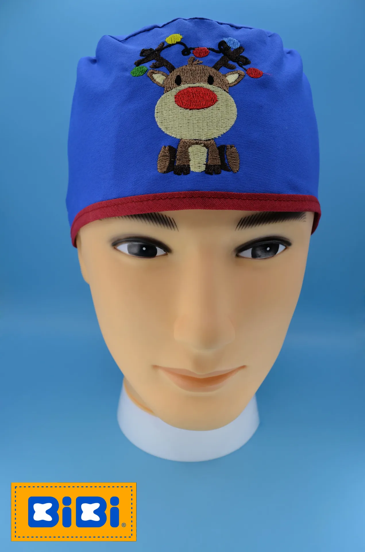 Reno luces (Gorro Corto (Medidas: 9.5 cm de altura, 58 cm de circunferencia, con cintas para amarrar))