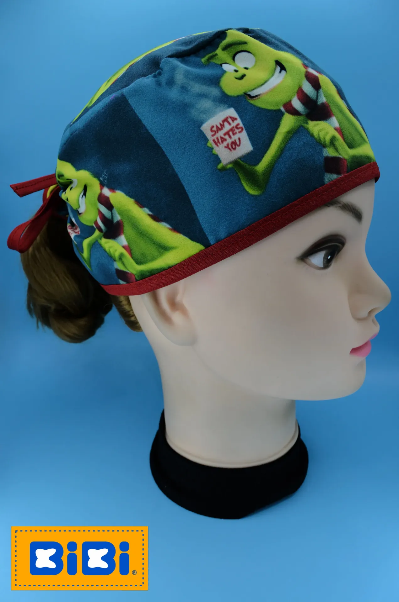 Santa hates you (Gorro Corto (Medidas: 9.5 cm de altura, 58 cm de circunferencia, con cintas para amarrar))