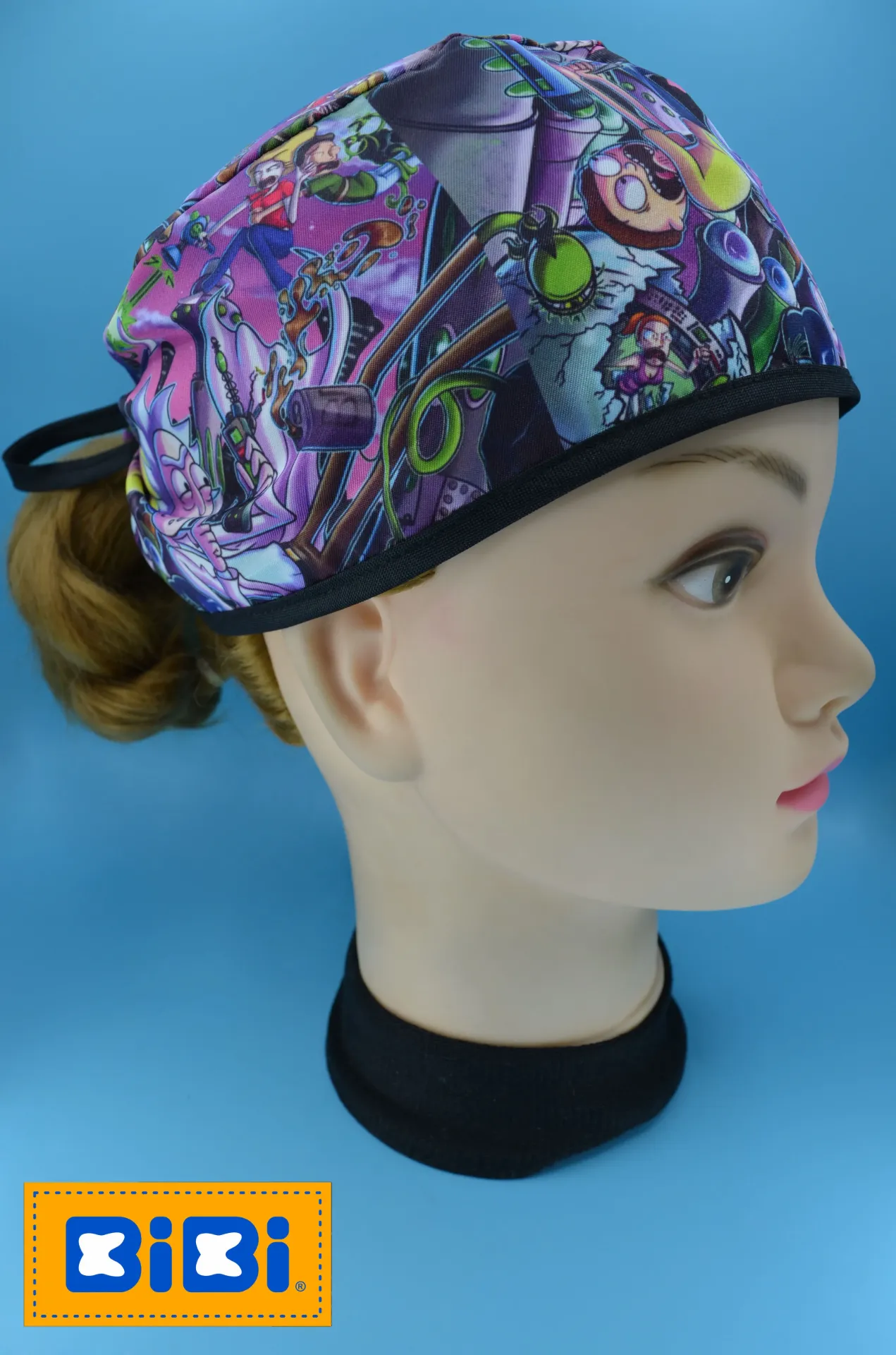 Rick y Morty aventura (Gorro Corto (Medidas: 9.5 cm de altura, 58 cm de circunferencia, con cintas para amarrar))