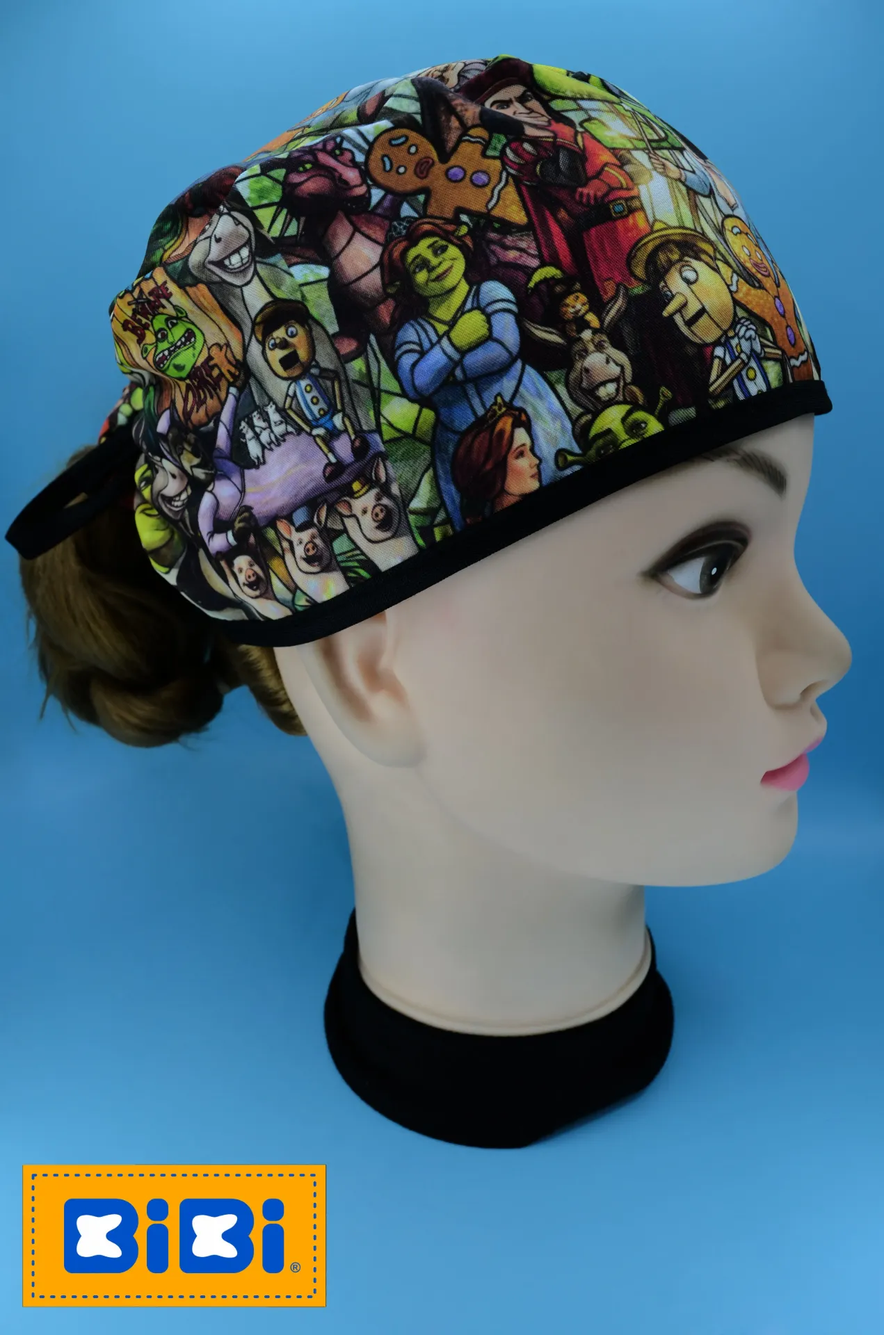 Shrek Vitral (Gorro Corto (Medidas: 9.5 cm de altura, 58 cm de circunferencia, con cintas para amarrar))