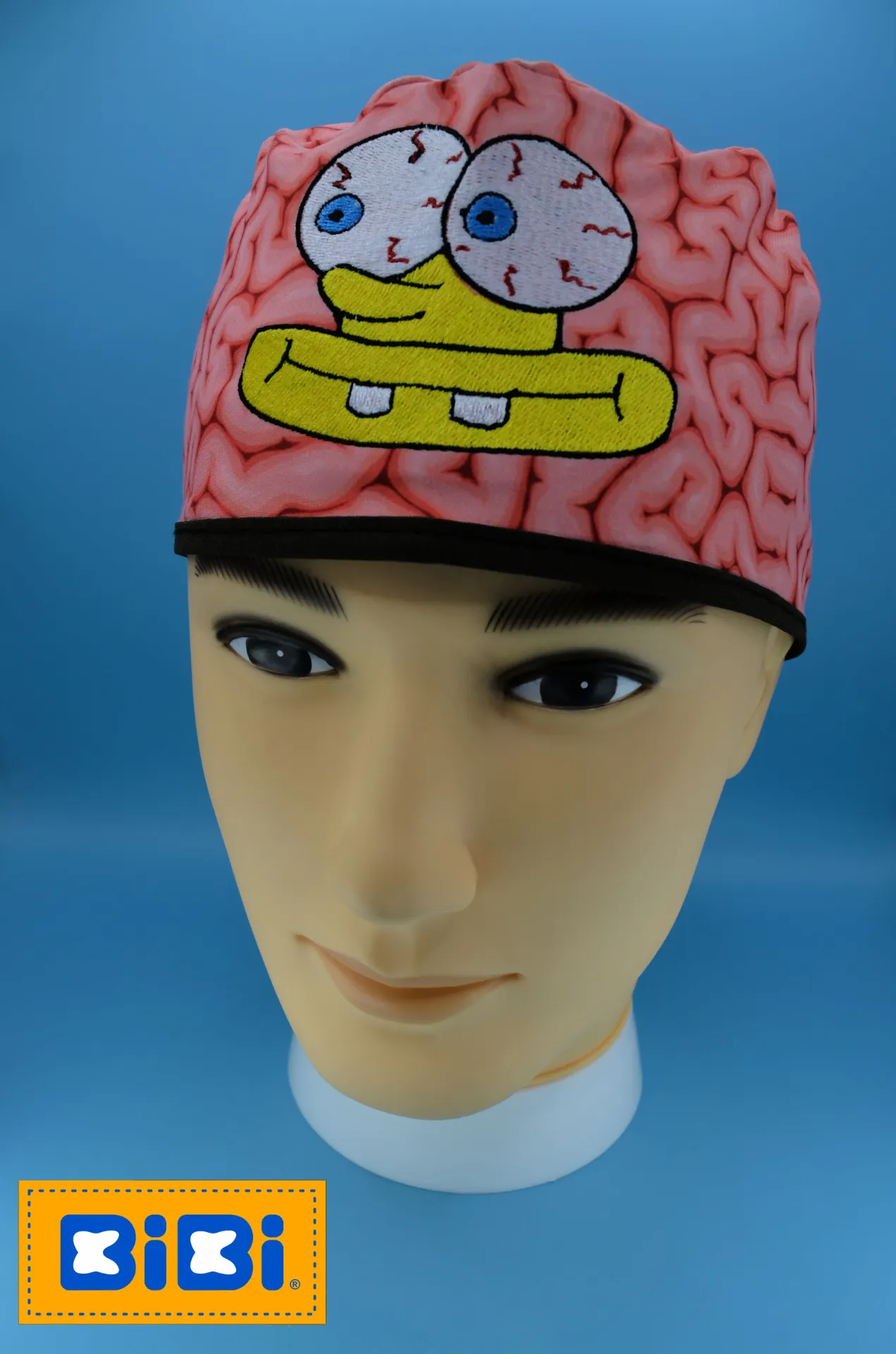 Bob Esponja Cerebro (Gorro Corto (Medidas: 9.5 cm de altura, 58 cm de circunferencia, con cintas para amarrar))
