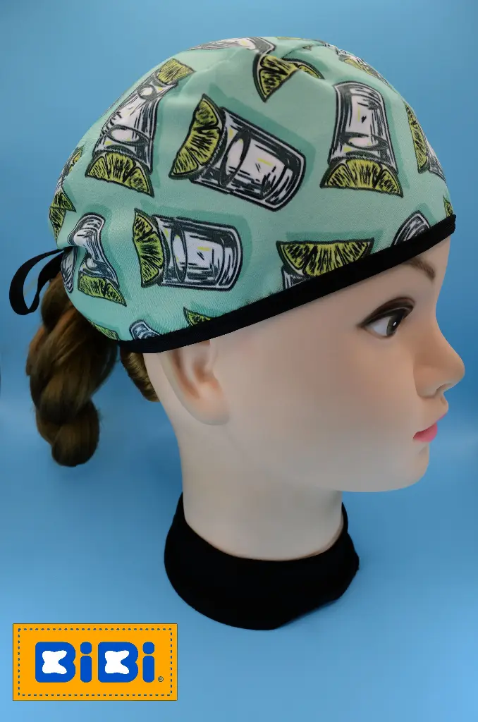 Tequila, fondo verde (Gorro Corto (Medidas: 9.5 cm de altura, 58 cm de circunferencia, con cintas para amarrar))