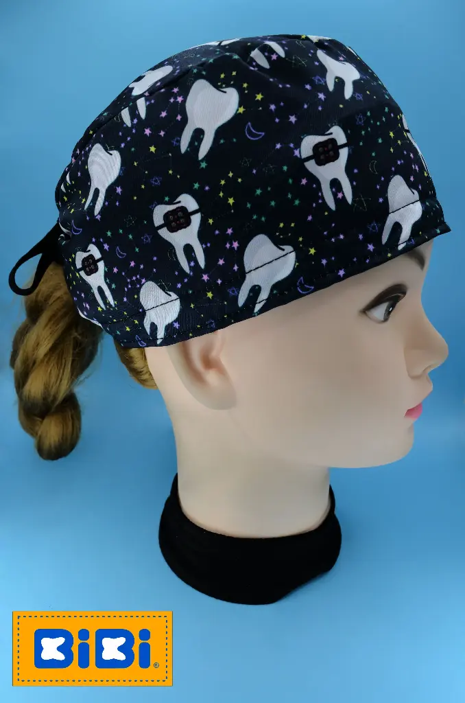 Brackets espaciales (Gorro Corto (Medidas: 9.5 cm de altura, 58 cm de circunferencia, con cintas para amarrar))